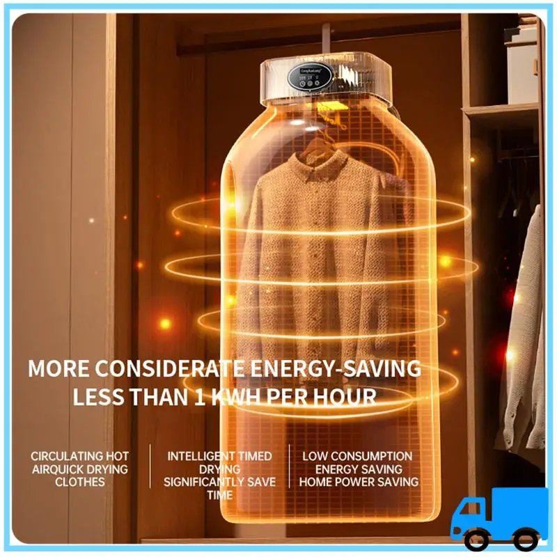 Dernier sèche-linge électrique plié support de séchage intelligent accrocher sèche-linge Machine Portable voyage sèche-linge à Air chaud pour vêtements prise ue – Image 4