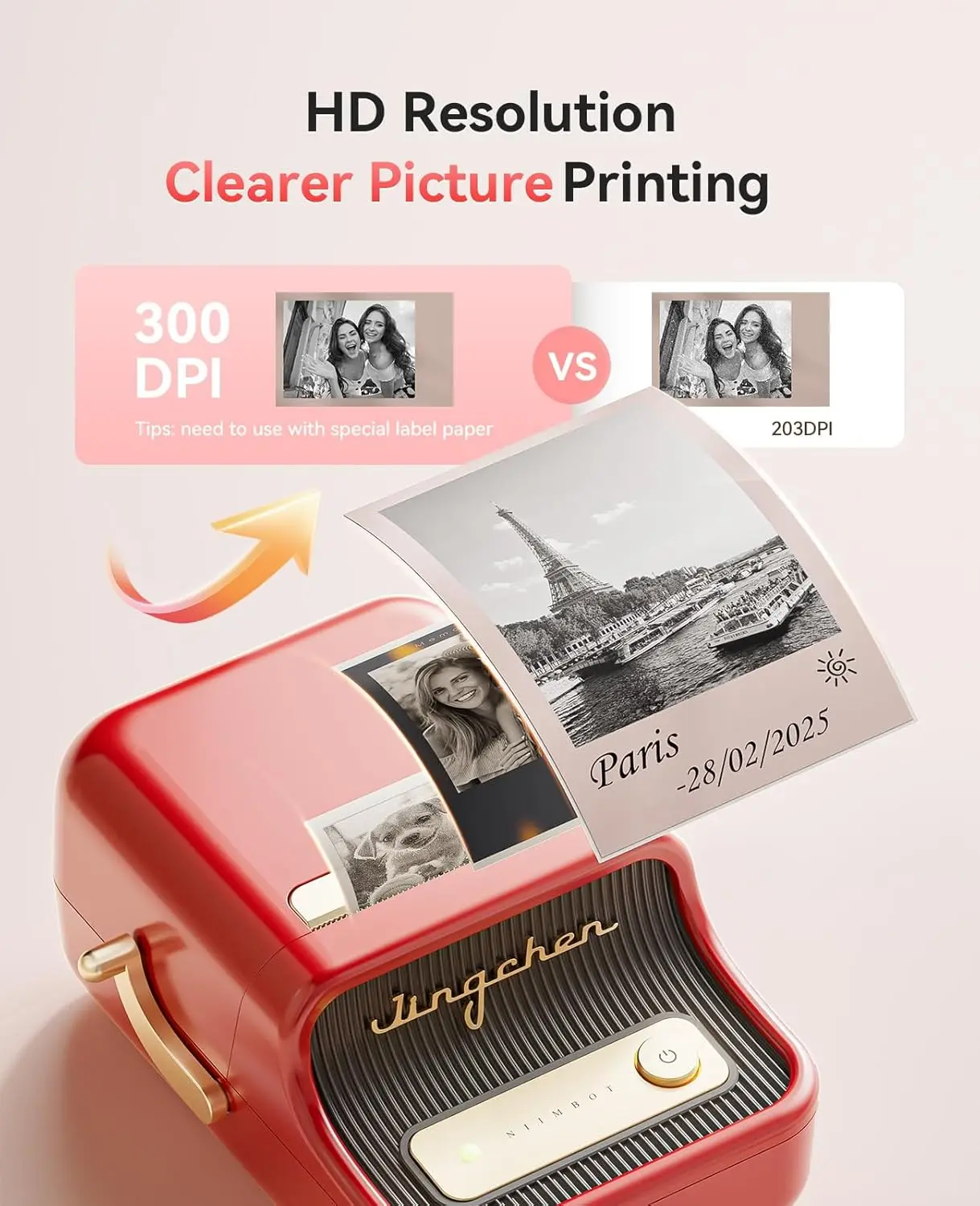 300 dpi Niimbot B21PRO étiqueteuse prix imprimante thermique Portable avec blanc/Transparent/couleur/étiquettes Photo pour boulangerie/affaires – Image 3