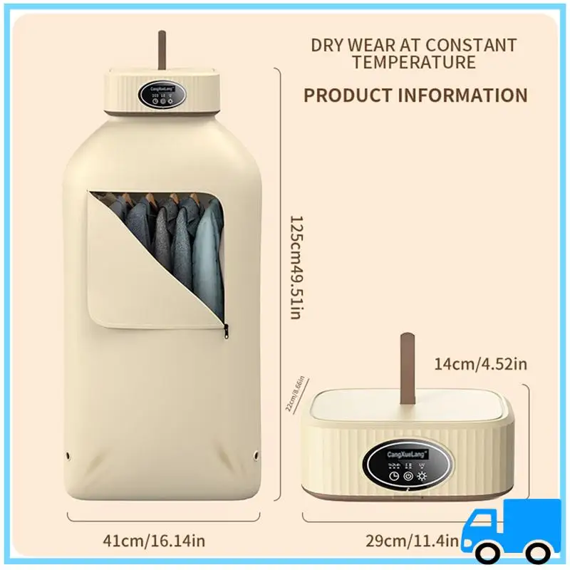 Dernier sèche-linge électrique plié support de séchage intelligent accrocher sèche-linge Machine Portable voyage sèche-linge à Air chaud pour vêtements prise ue – Image 6