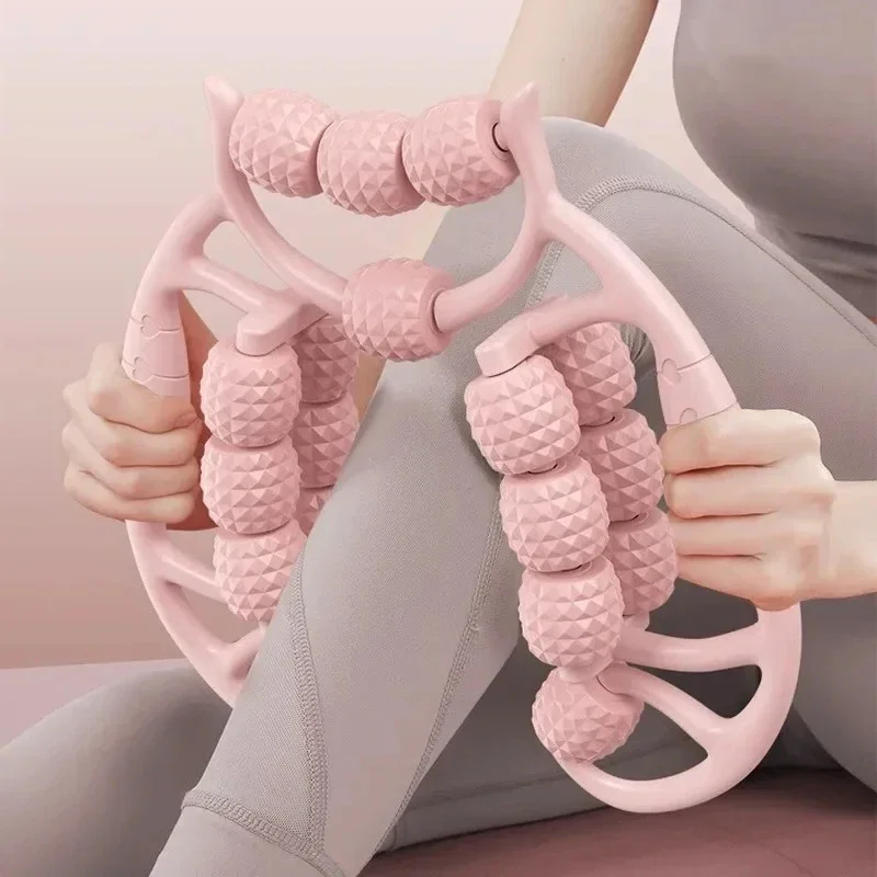 Rouleau de massage circulaire pour les jambes, 9/12/18 tours, masseur amincissant, équipement d'étirement musculaire, pince